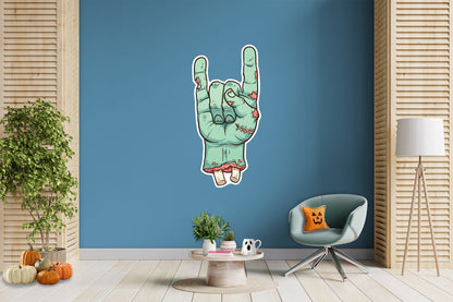 Halloween: Zombie Hand Icon        -   Removable Wall   Adhesive Decal