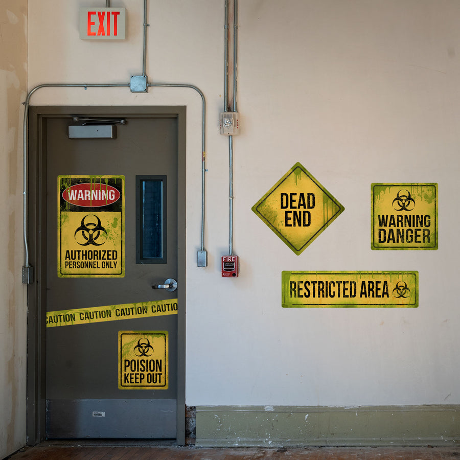 Biohazard Outbreak: Caution Sign Collection - Removable Vinyl Decal