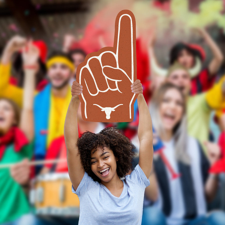 Foam Finger - Big Head - Official NCAA - Texas Longhorns - Foam Core Cutout