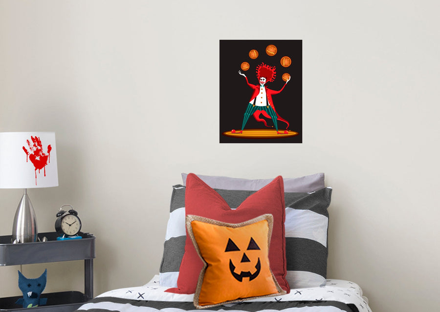 Halloween:  Juggling Mural        -   Removable Wall   Adhesive Decal