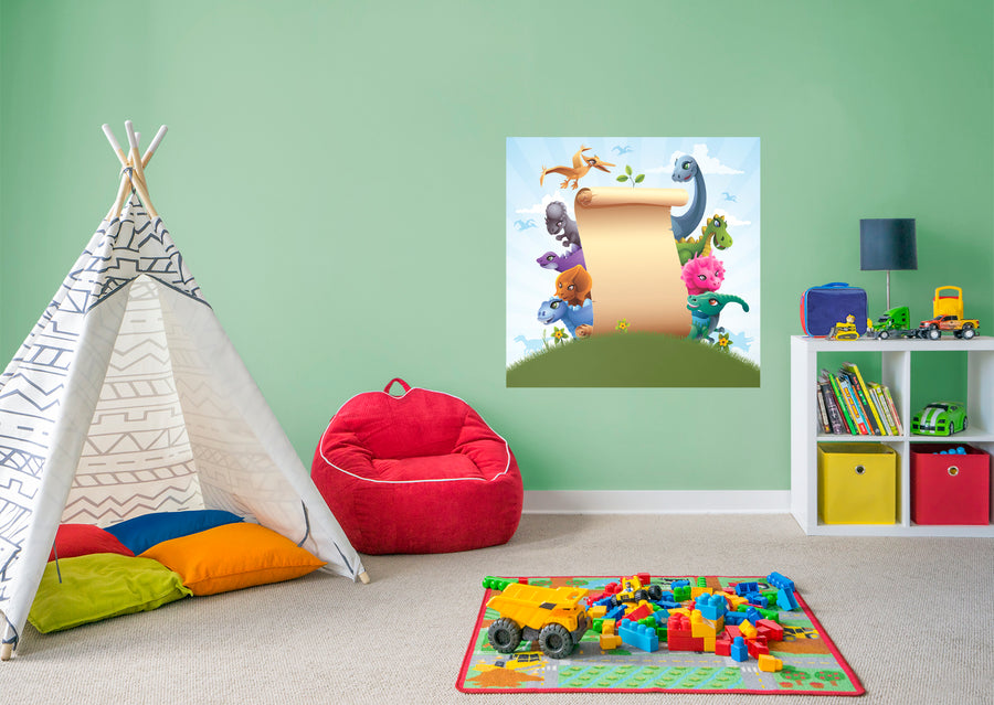 Dino and Friends Dry Erase            Removable Wall   Adhesive Decal