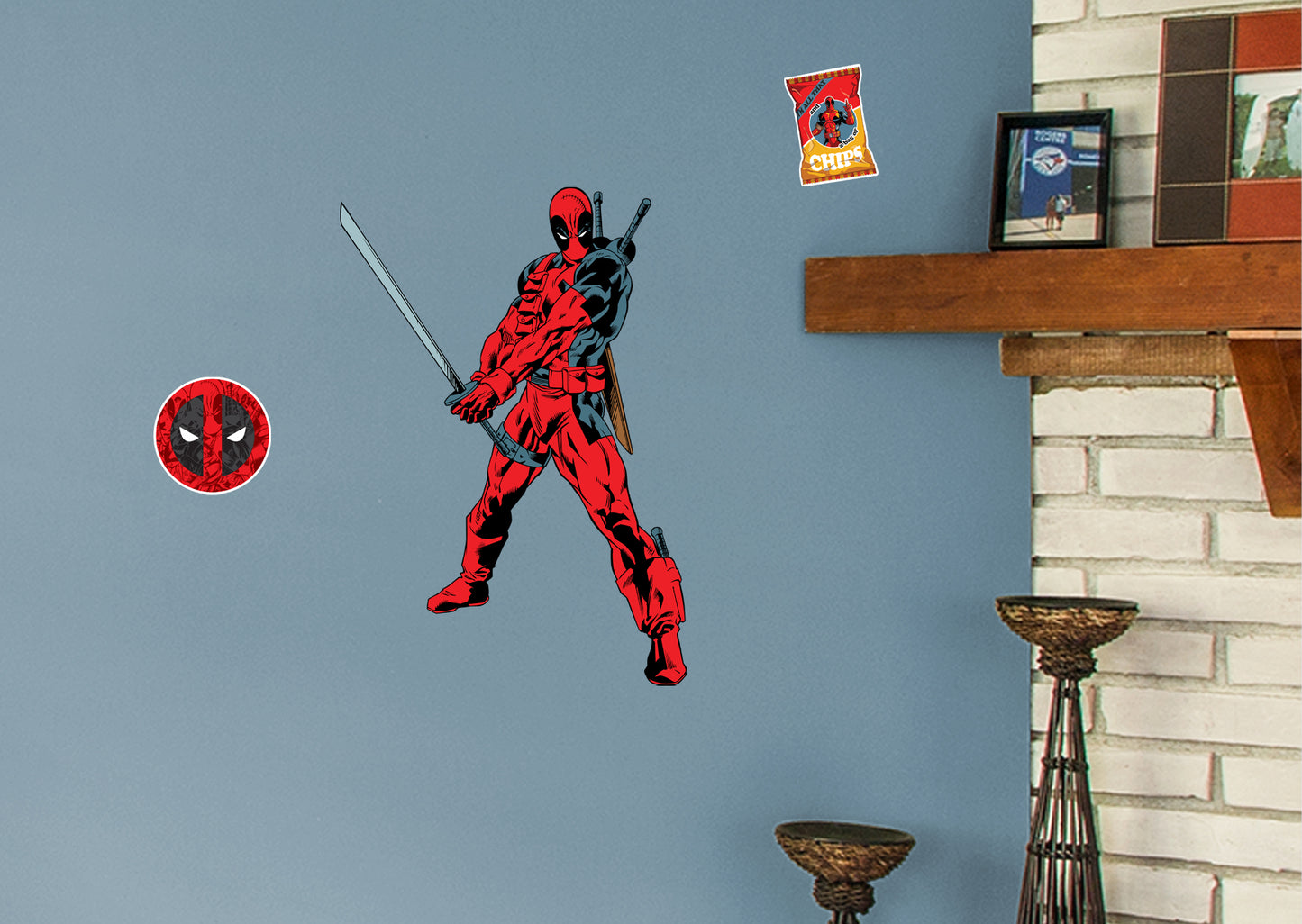 Deadpool:  Nerdy 30 Character Art RealBig        - Officially Licensed Marvel Removable Wall   Adhesive Decal