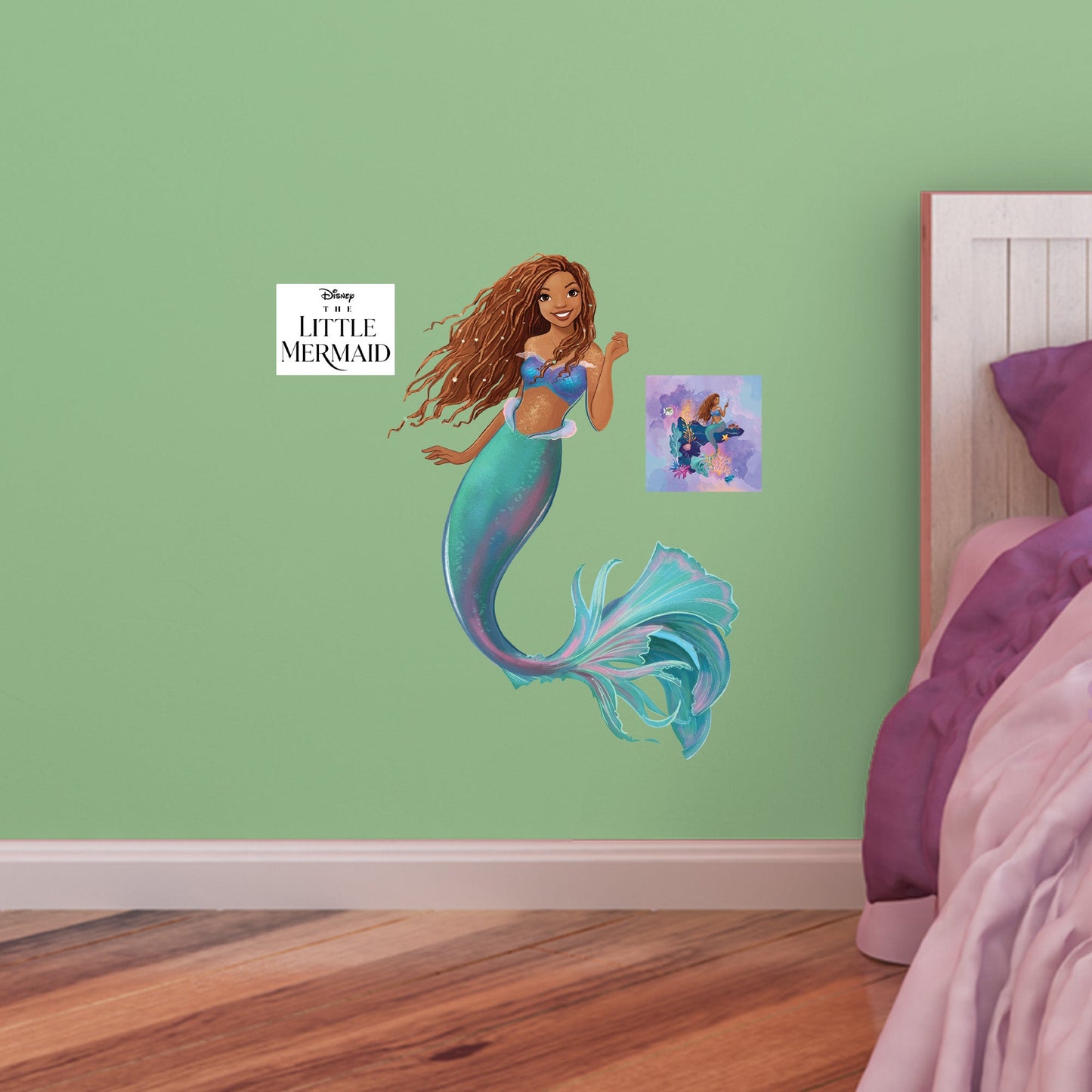 The Little Mermaid: Ariel Shimmering Seas RealBig        - Officially Licensed Disney Removable     Adhesive Decal