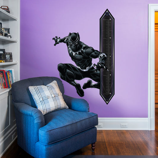 Black Panther Growth Chart  - Officially Licensed Marvel Removable Wall Decal