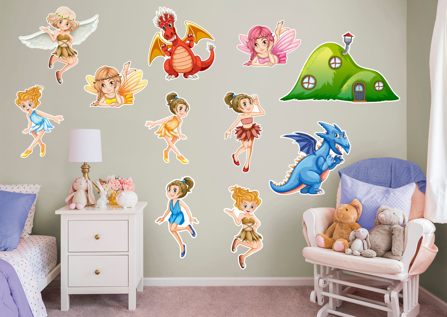 Nursery:  Wonderland Collection        -   Removable Wall   Adhesive Decal