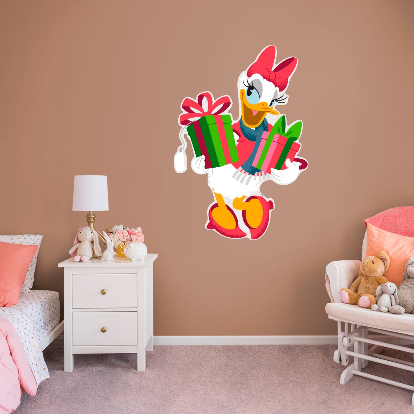 Festive Cheer: Daisy Duck Holiday Real Big        - Officially Licensed Disney Removable     Adhesive Decal