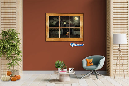 Halloween: Two Kids Icon Instant Windows        -   Removable Wall   Adhesive Decal