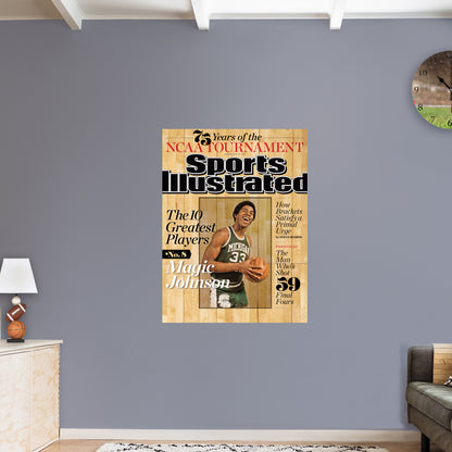 Michigan State Spartans: Magic Johnson March 2013 Sports Illustrated Cover - Officially Licensed NCAA Removable Adhesive Decal