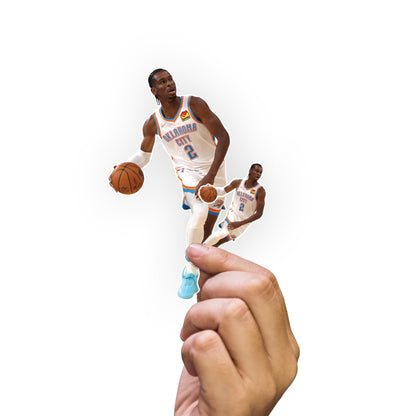 Sheet of 5 -Oklahoma City Thunder: Shai Gilgeous-Alexander 2021 MINIS        - Officially Licensed NBA Removable     Adhesive Decal