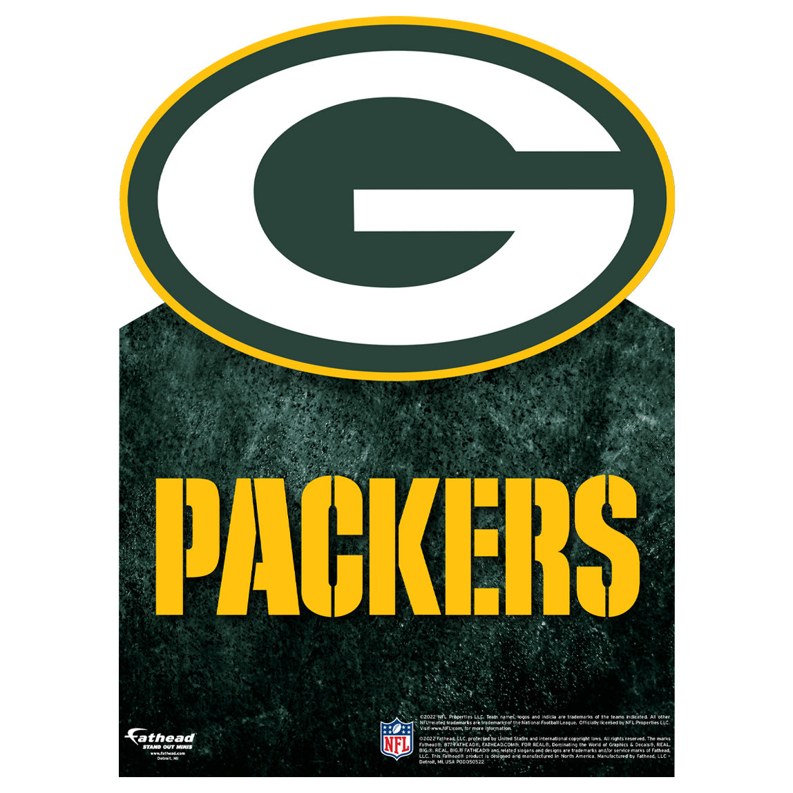 Green Bay Packers: 2022 Logo Mini Cardstock Cutout - Officially