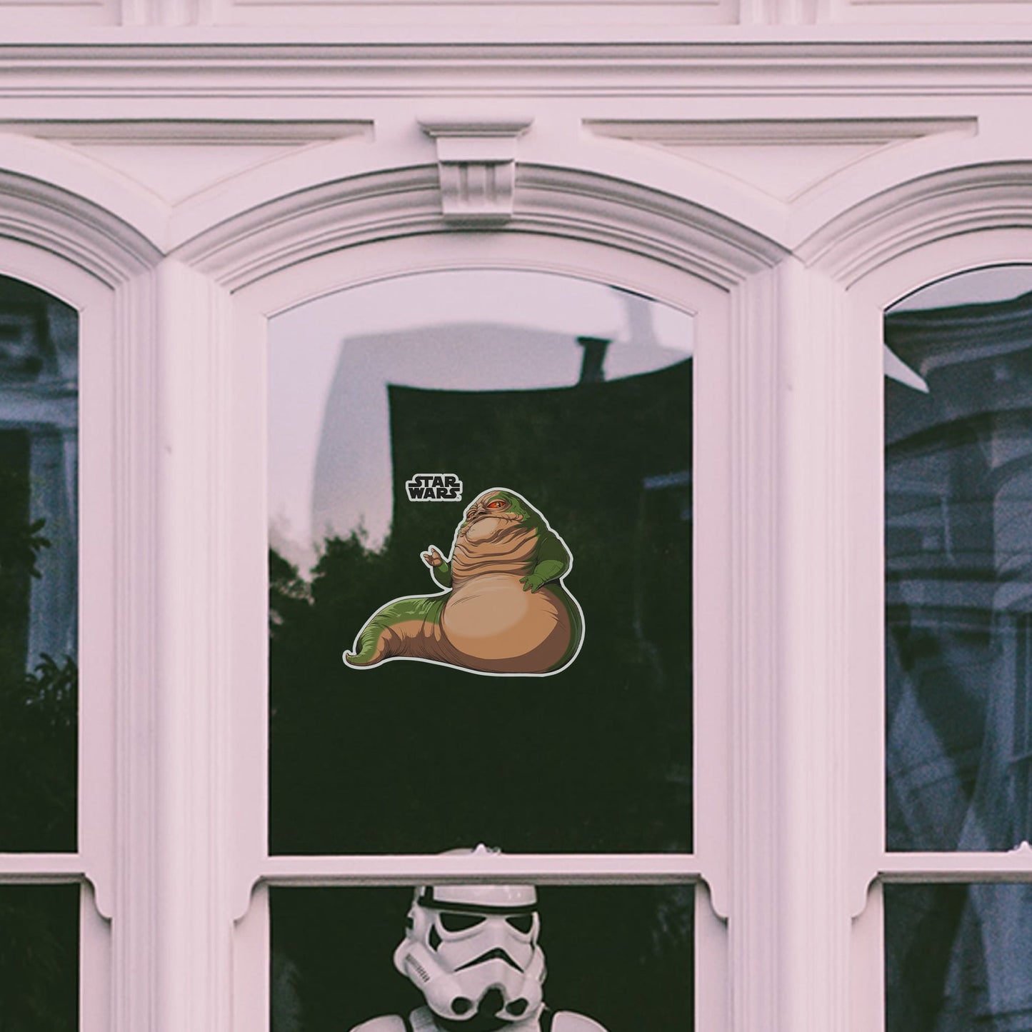 Jabba The Hutt Window Clings        - Officially Licensed Star Wars Removable Window   Static Decal