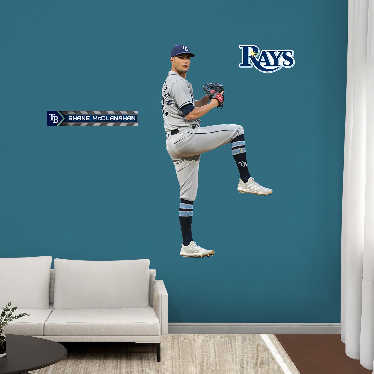Tampa Bay Rays: Shane McClanahan 2022        - Officially Licensed MLB Removable     Adhesive Decal