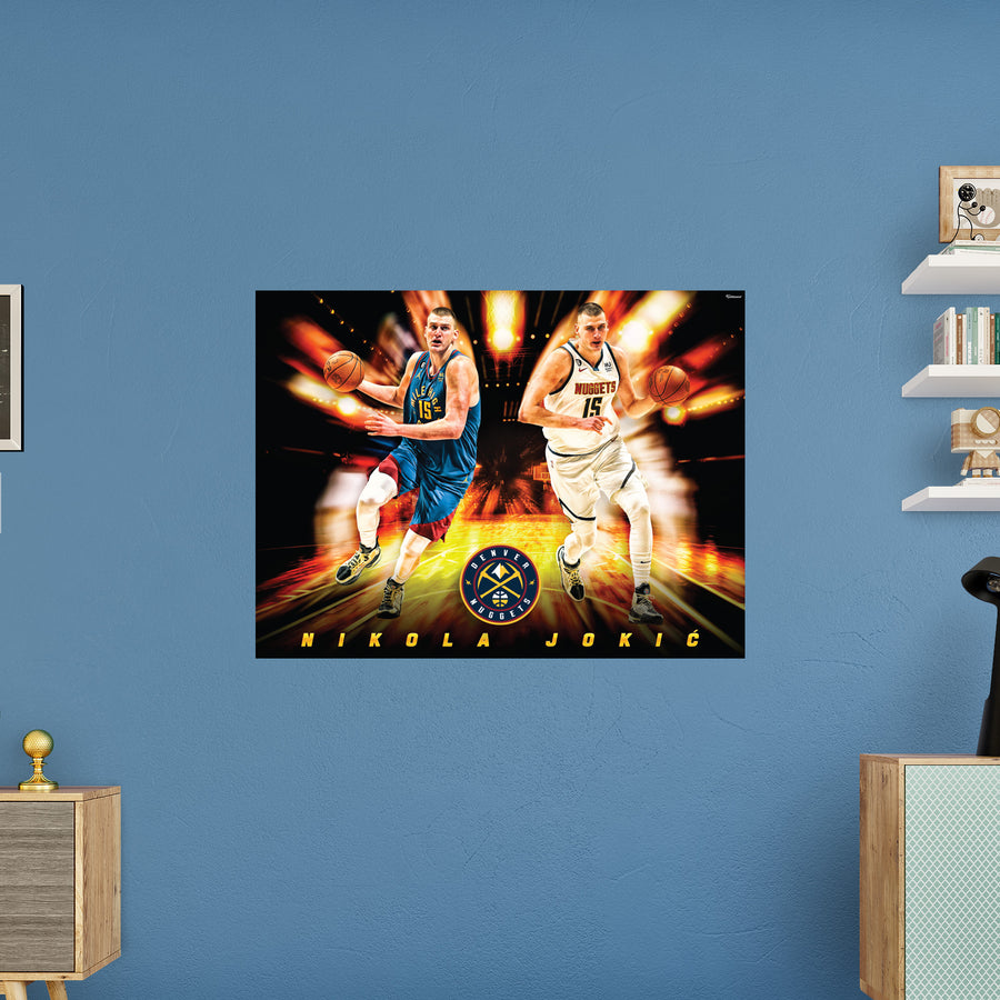 Nikola Jokić - Icon Series - Peel & Stick Poster - Official NBA - Denver Nuggets - Reusable Vinyl Wall Decal