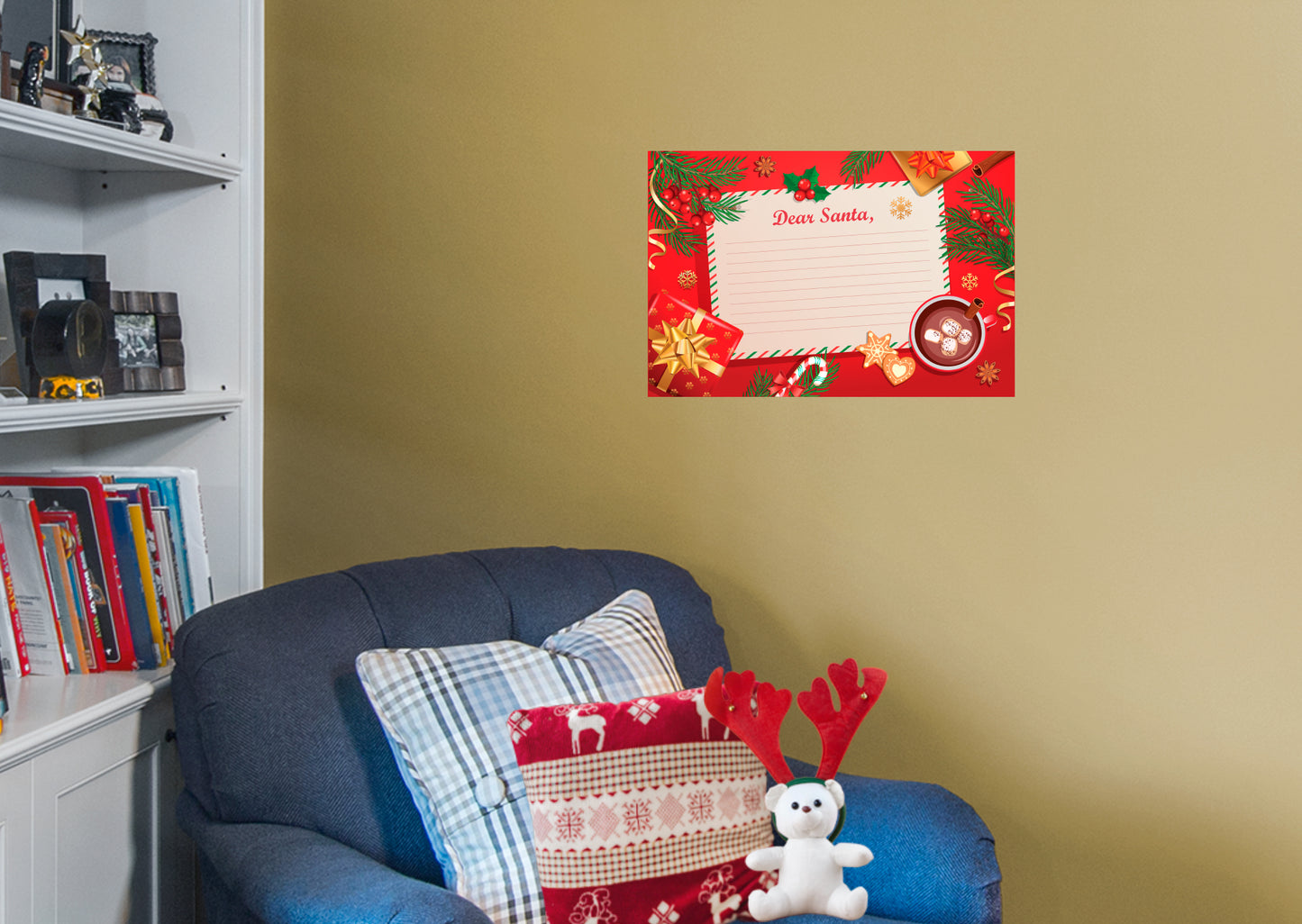Christmas:  Hot Chocolate Dry Erase        -   Removable     Adhesive Decal