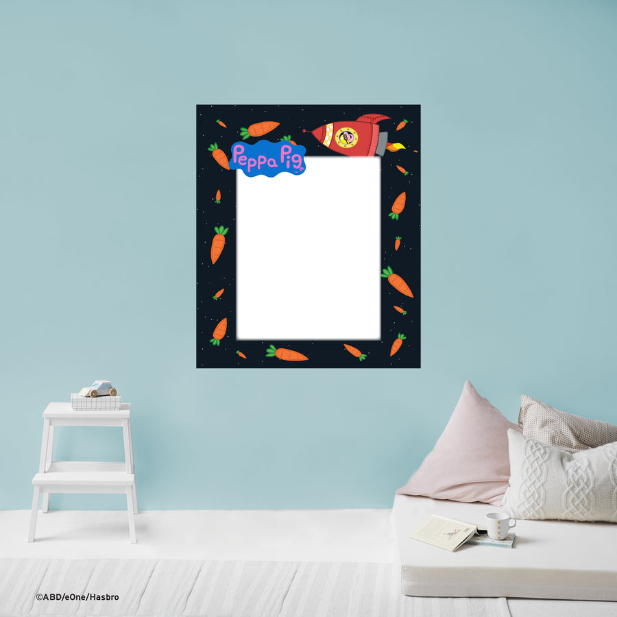 Peppa Pig - Super Rocket - Dry Erase - Official Hasbro - Reusable Vinyl Wall Decal