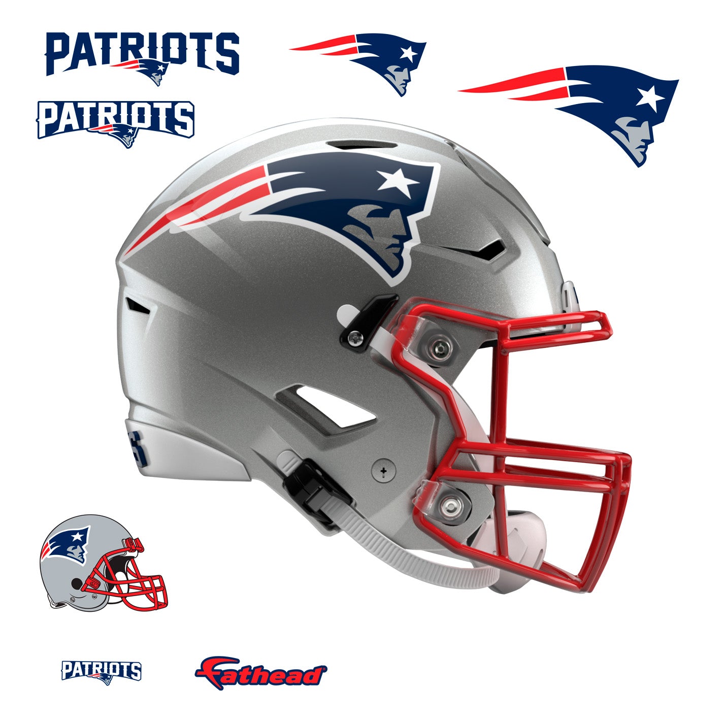New England Patriots: 2022 Helmet - Officially Licensed NFL Removable  Adhesive Decal