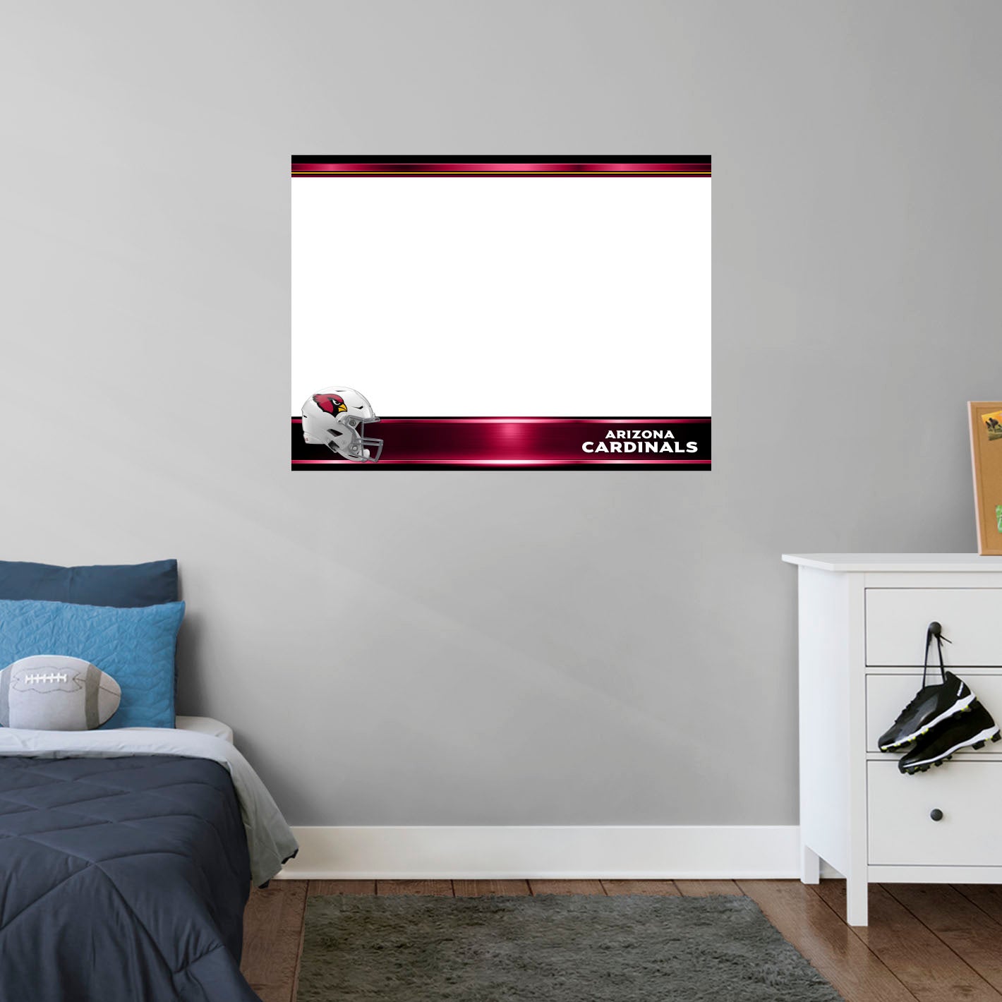 Arizona Cardinals:   Helmet Dry Erase Whiteboard        - Officially Licensed NFL Removable     Adhesive Decal
