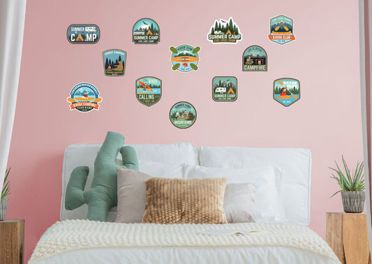 Seasons Decor:  Summer Camp Collection        -   Removable Wall   Adhesive Decal