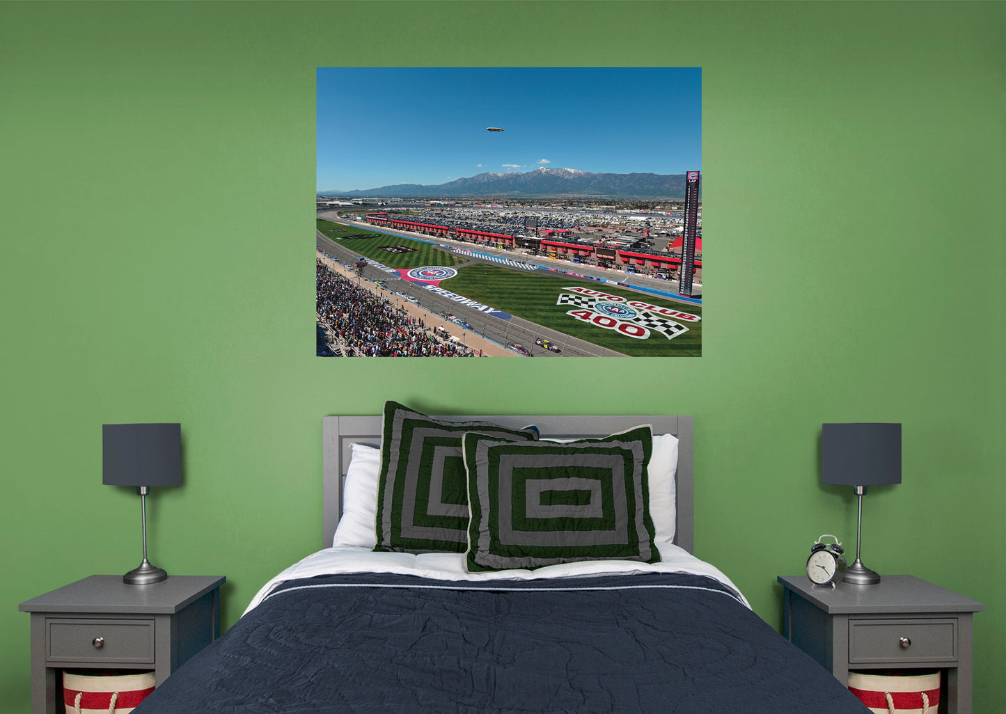 Auto Club Speedway - Wide Shot Mural - Peel & Stick Poster - Official NASCAR - Reusable Vinyl Wall Decal