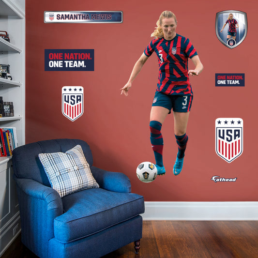 Samantha Mewis 2021 RealBig- Officially Licensed US Soccer Removable     Adhesive Decal