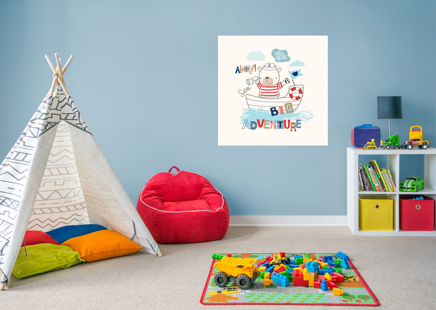 Nursery:  Adventure Mural        -   Removable Wall   Adhesive Decal