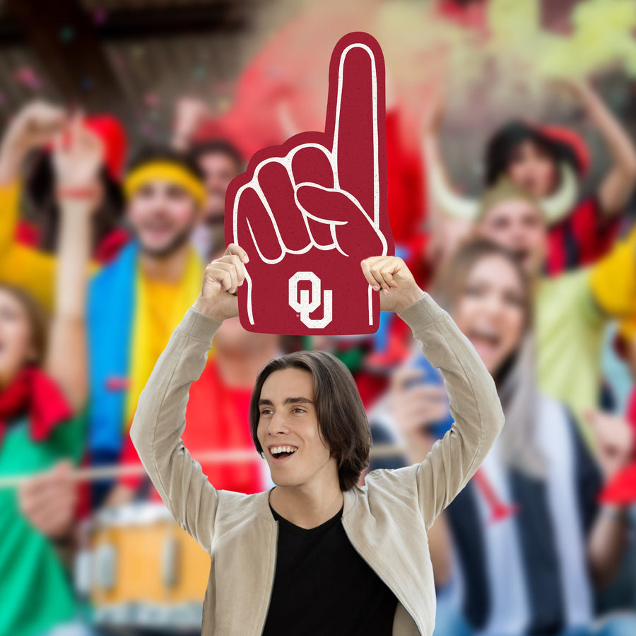 Foam Finger - Big Head - Official NCAA - Oklahoma Sooners - Foam Core Cutout