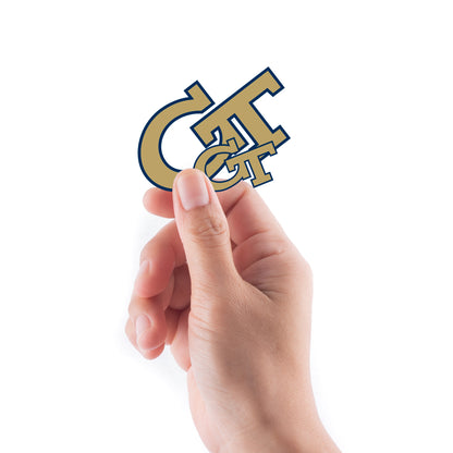Sheet of 5 -Georgia Tech: Georgia Tech Yellow Jackets 2021 Logo Minis        - Officially Licensed NCAA Removable    Adhesive Decal