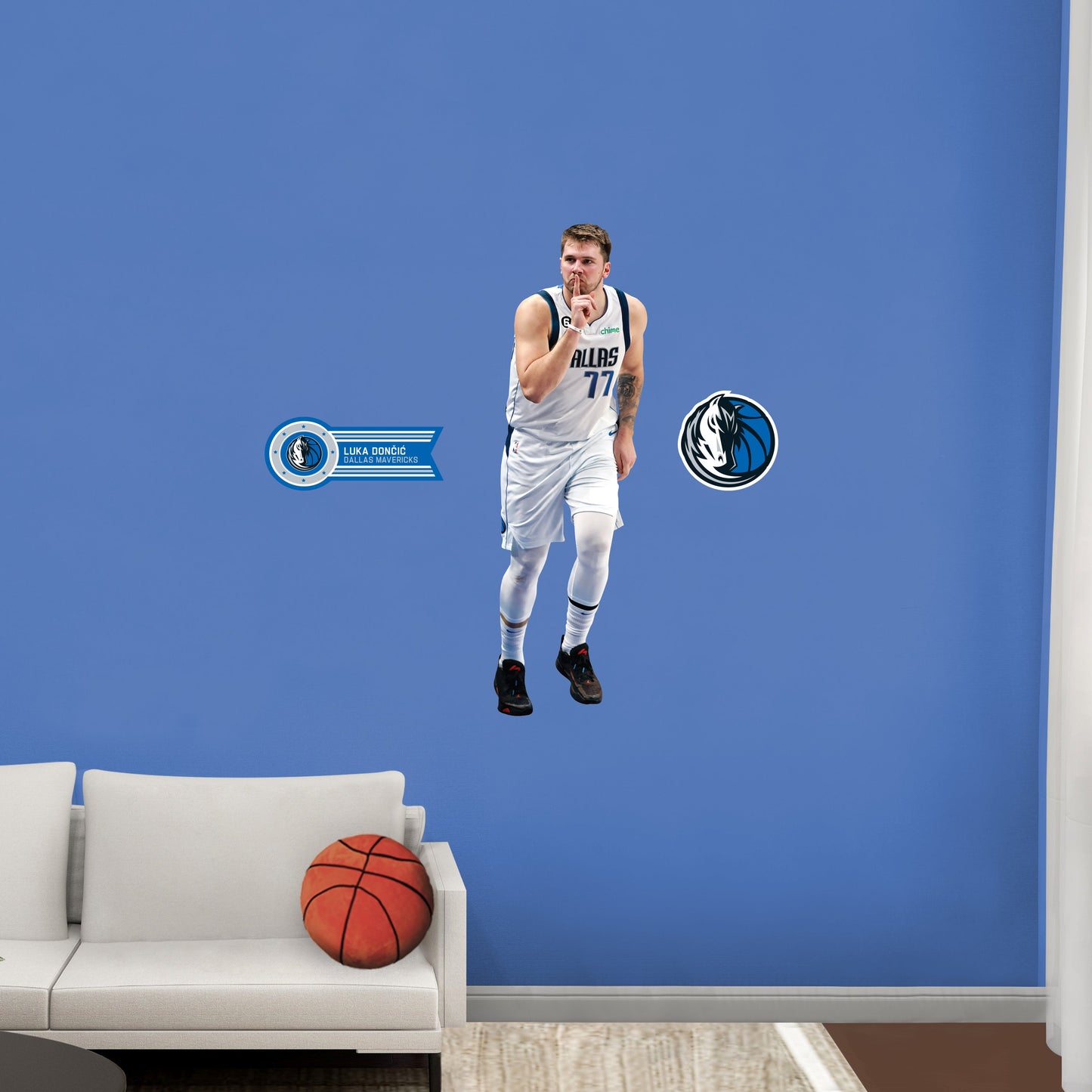 Dallas Mavericks: Luka DonÄiÄ‡ Shhh - Officially Licensed NBA Removable Adhesive Decal