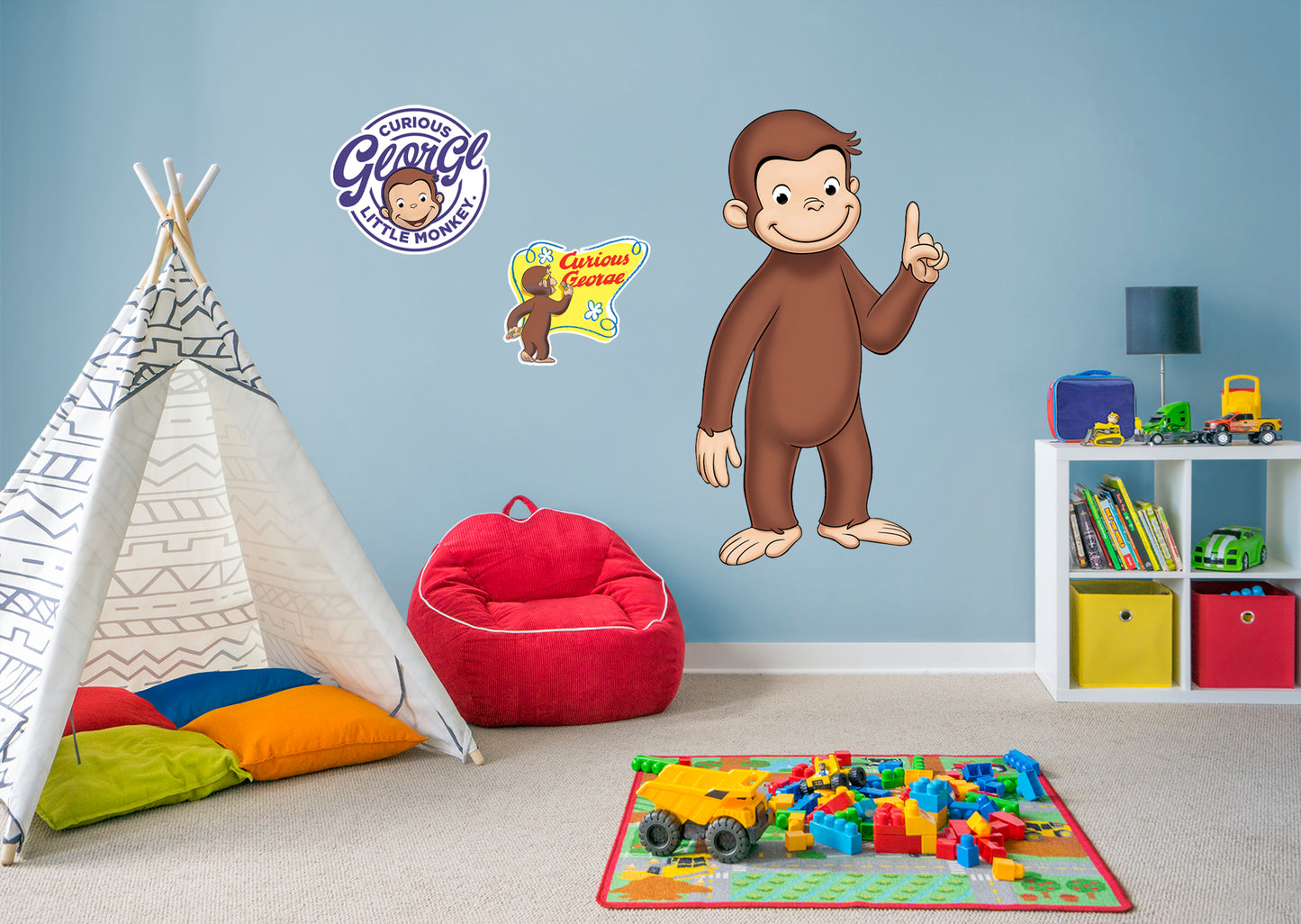 Curious George: George RealBig        - Officially Licensed NBC Universal Removable Wall   Adhesive Decal