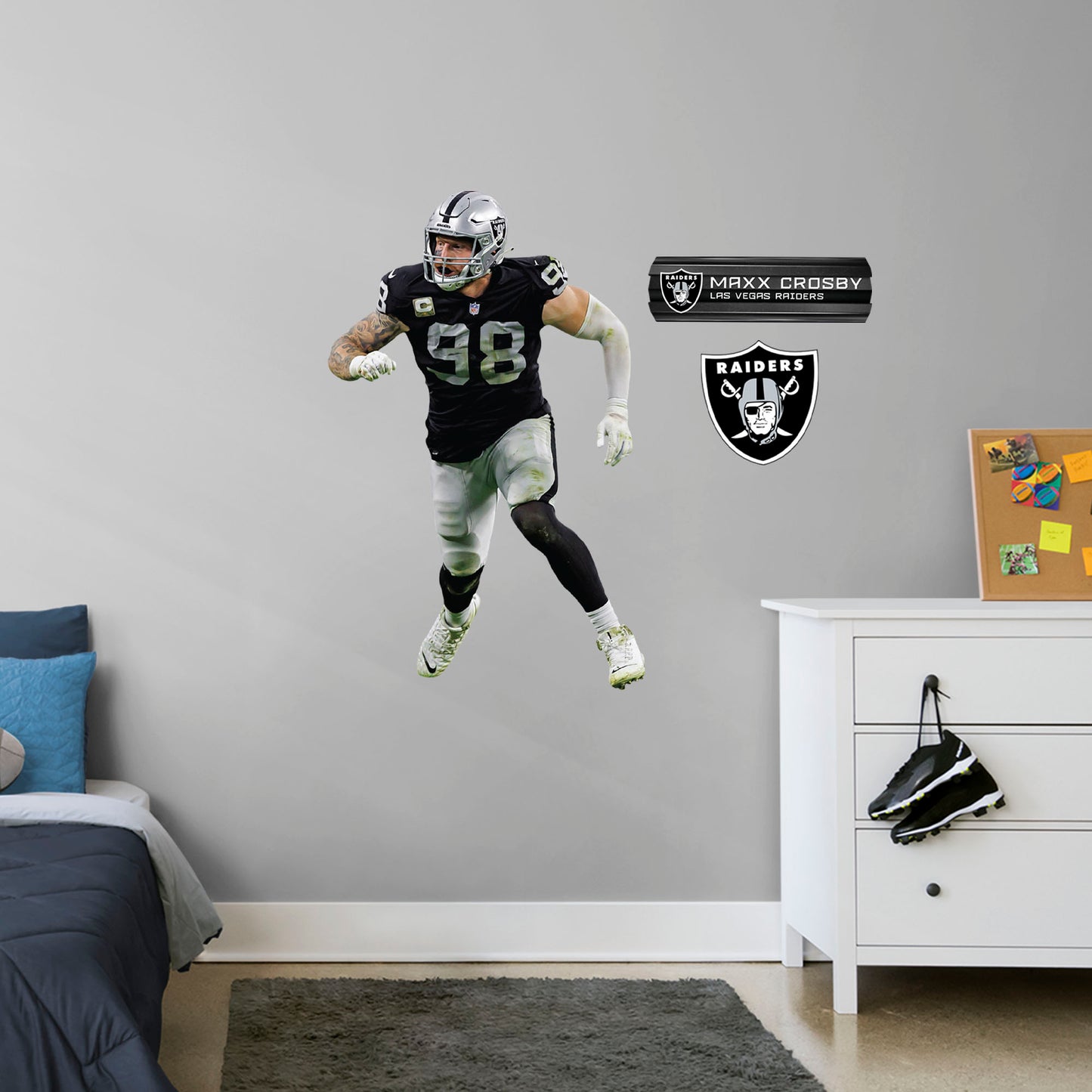 Las Vegas Raiders: Maxx Crosby         - Officially Licensed NFL Removable     Adhesive Decal
