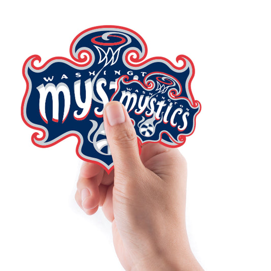 Sheet of 5 -Washington Mystics:  2021 Logo Minis        - Officially Licensed WNBA Removable    Adhesive Decal