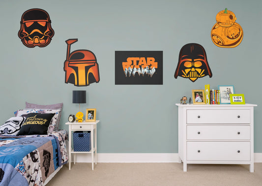 Jack o Lantern Collection        - Officially Licensed Star Wars Removable Wall   Adhesive Decal