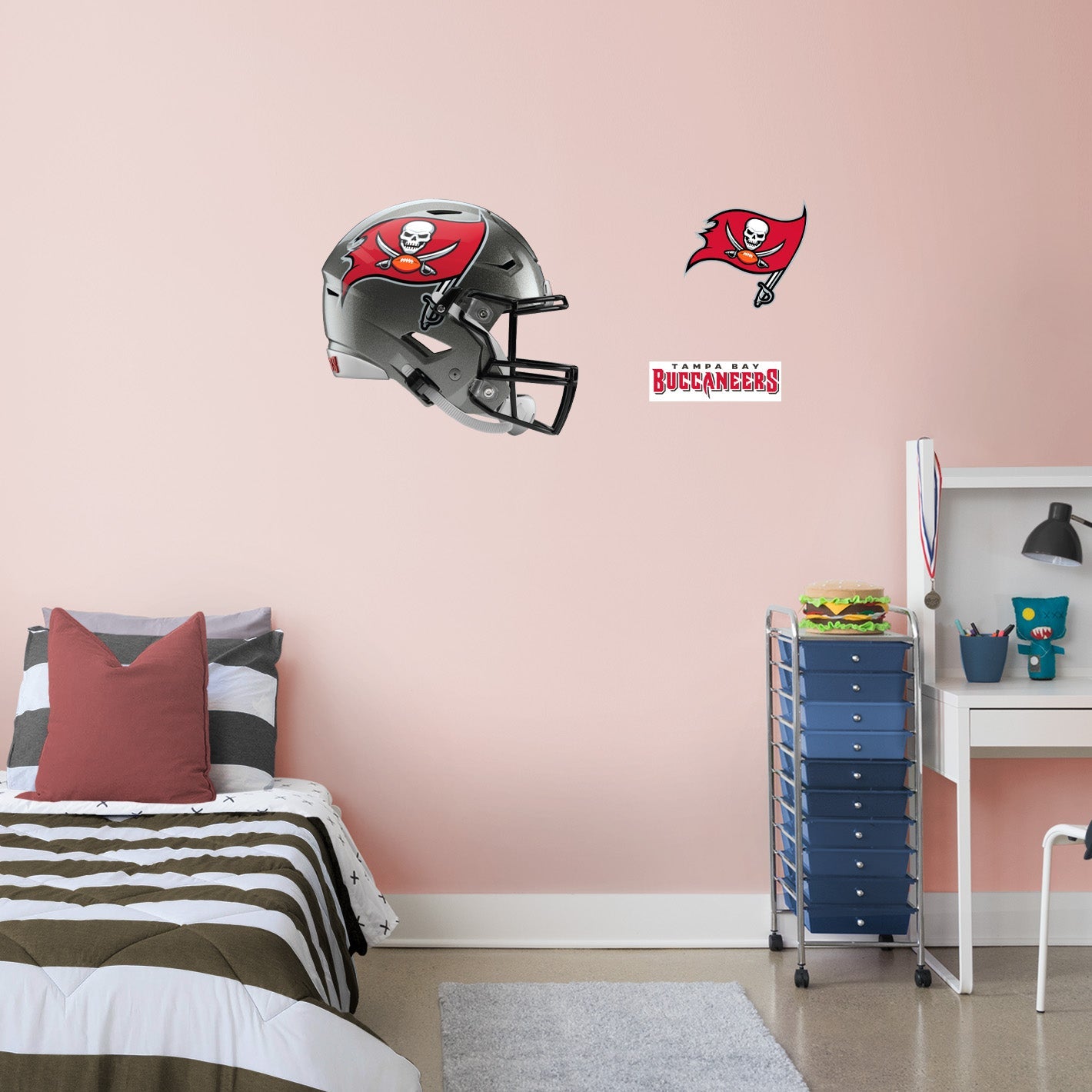 Tampa Bay Buccaneers: Helmet - Officially Licensed NFL Removable Adhesive Decal
