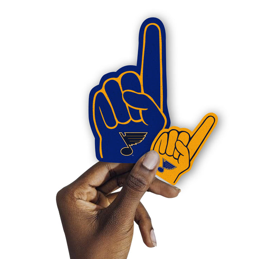 St. Louis Blues:  2022  Foam Finger Minis        - Officially Licensed NHL Removable     Adhesive Decal