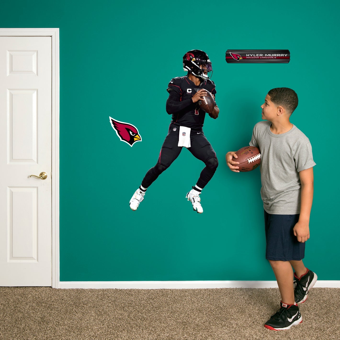Arizona Cardinals: Kyler Murray Black Uniform - Officially Licensed NFL Removable Adhesive Decal