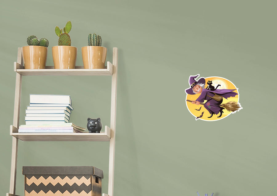Halloween: Happy Witch Icon        -   Removable Wall   Adhesive Decal