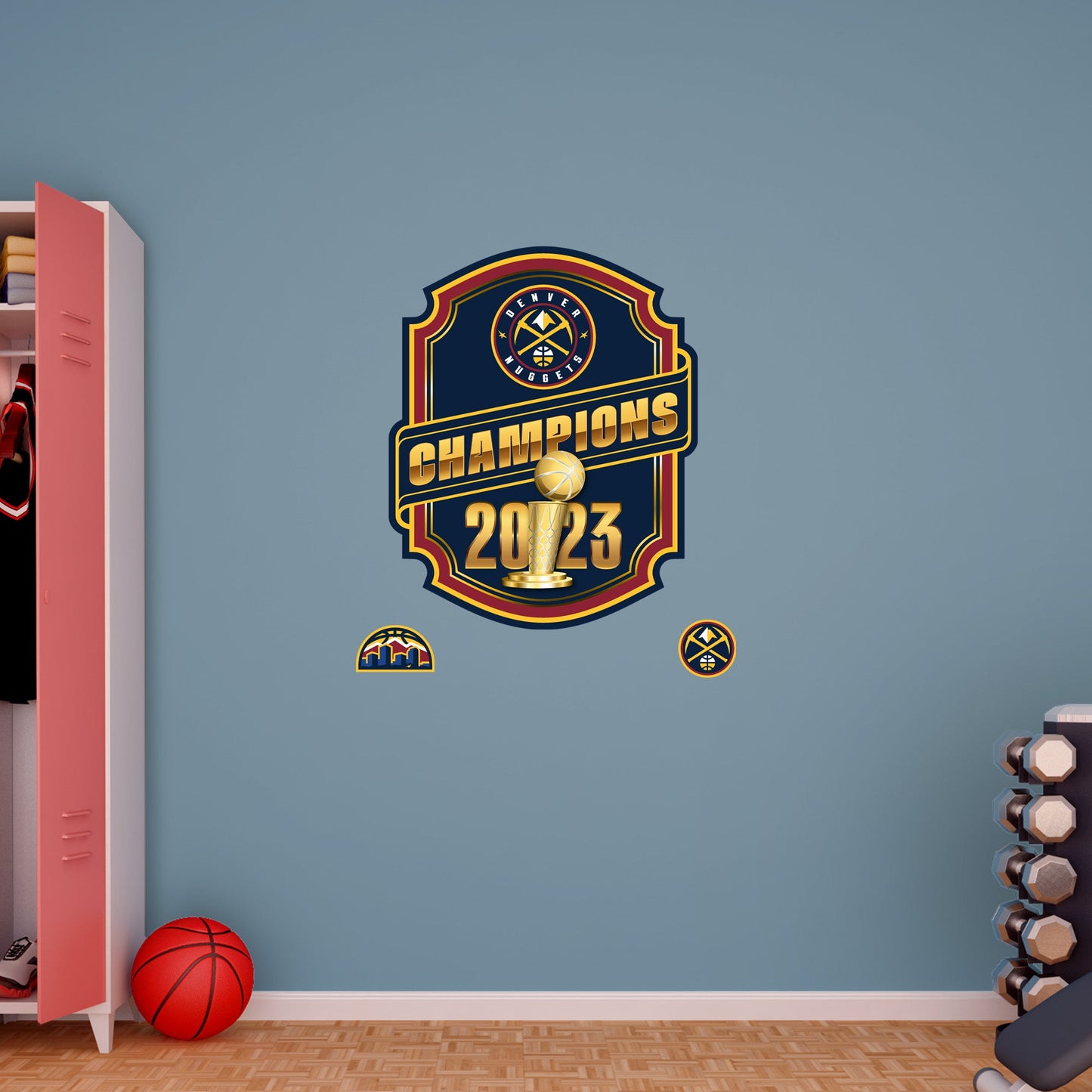 Denver Nuggets: 2023 Champions Logo - Officially Licensed NBA Removable Adhesive Decal