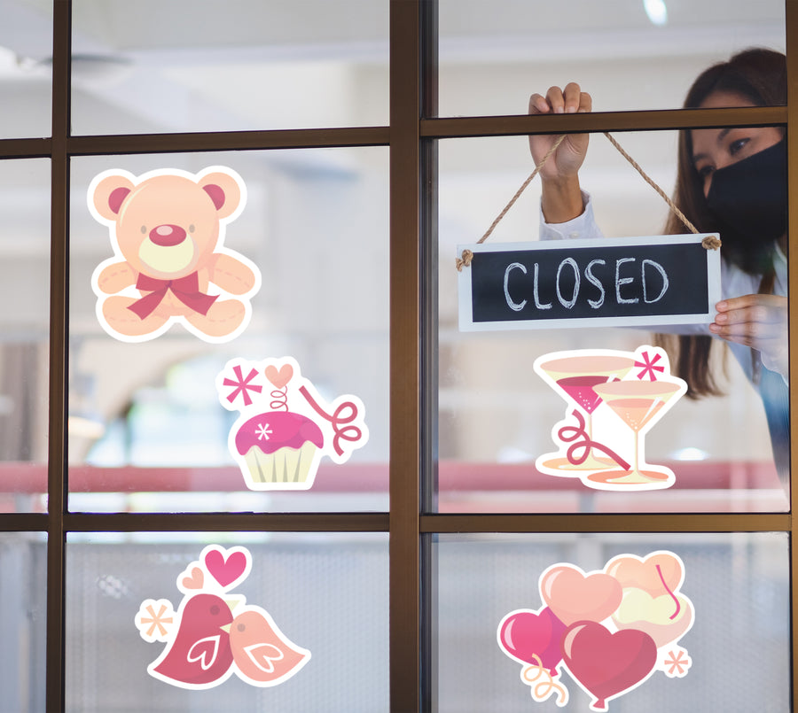 Valentine's Day: Lovely Window Clings - Removable Window Static Decal