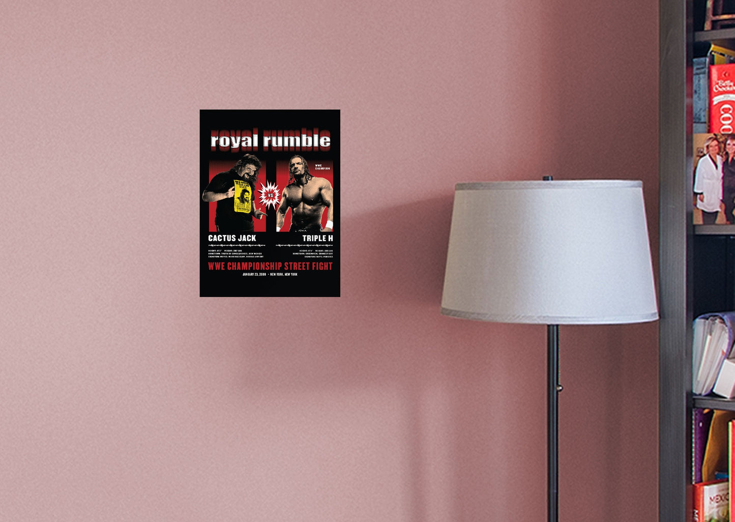 Cactus Jack and Triple H Royal Rumble 2000 Poster        - Officially Licensed WWE Removable Wall   Adhesive Decal