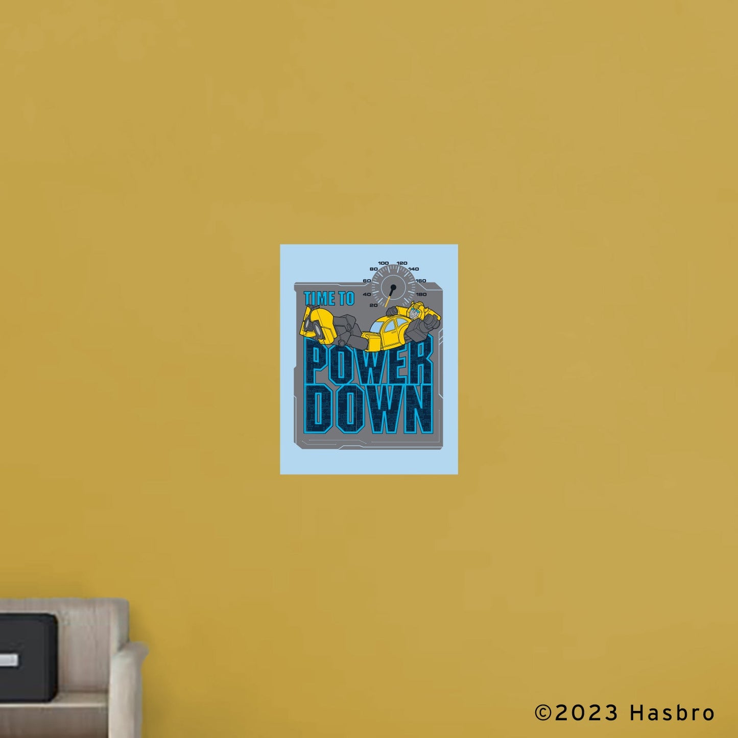 Transformers Classic: Bumblebee Power Down Poster - Officially Licensed Hasbro Removable Adhesive Decal