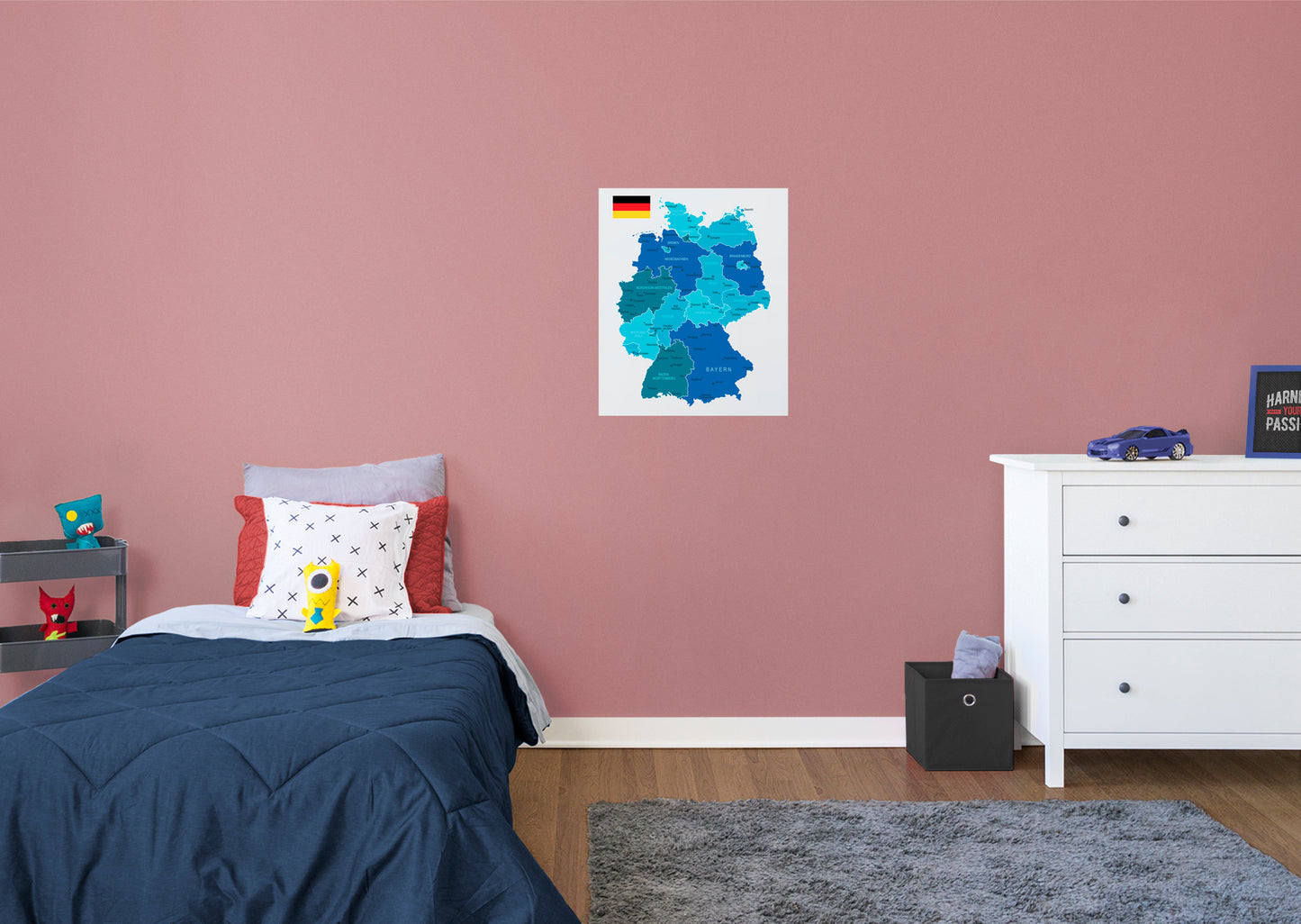 Maps of Europe: Germany Mural        -   Removable Wall   Adhesive Decal