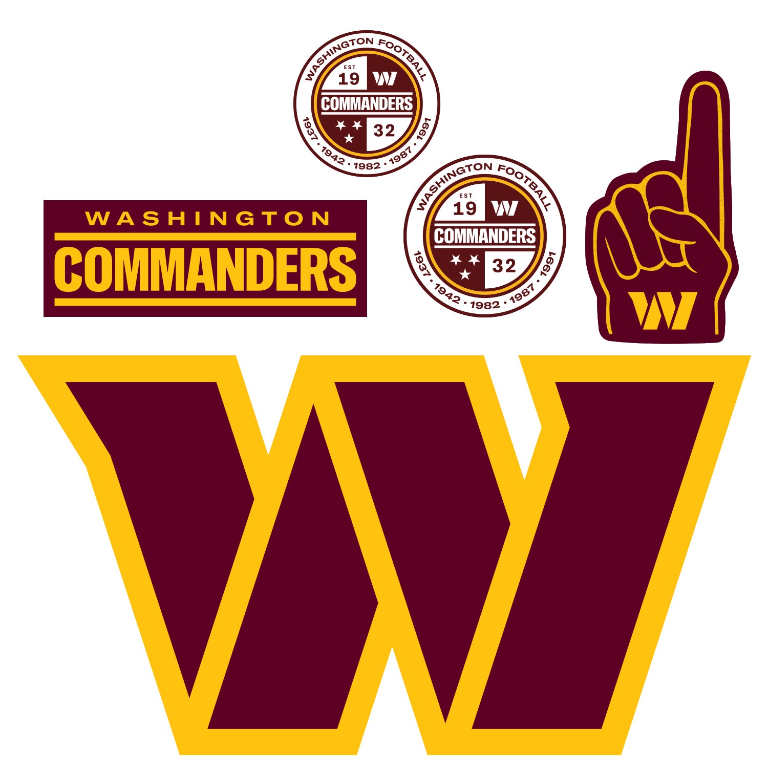 Washington Commanders - RealBig Logo Collection - Official NFL - Reusa ...