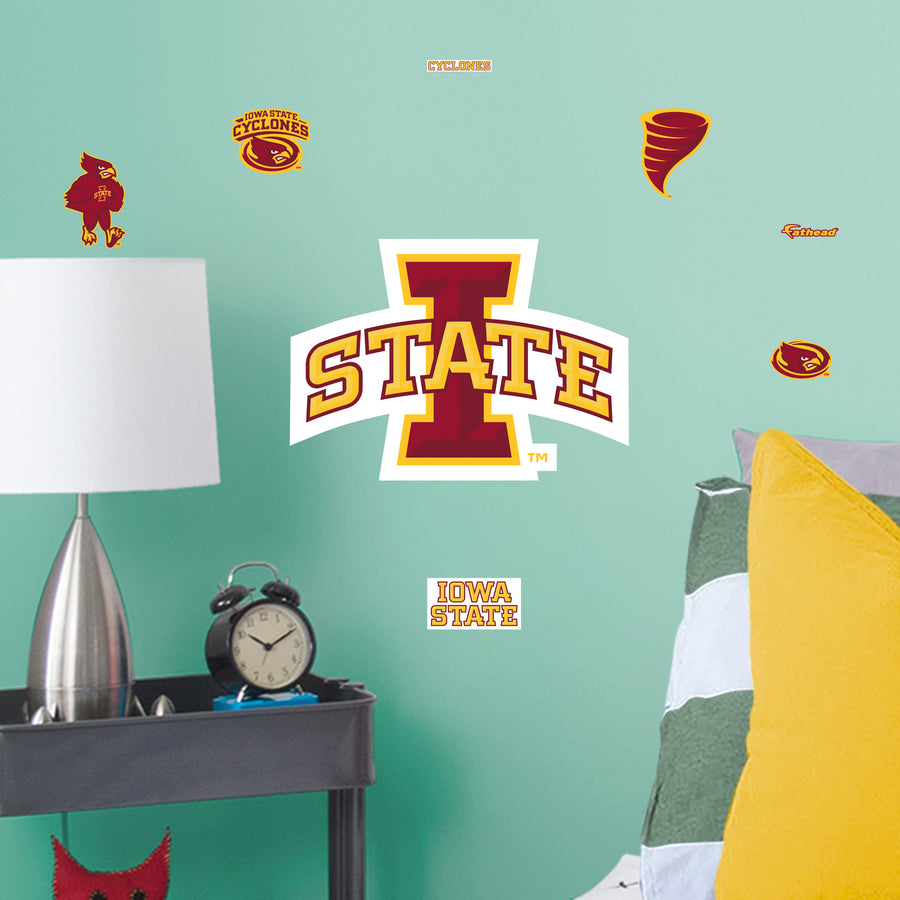 Iowa State Cyclones - RealBig POD Teammate Logo Collection - Official NCAA - Reusable Vinyl Wall Decals