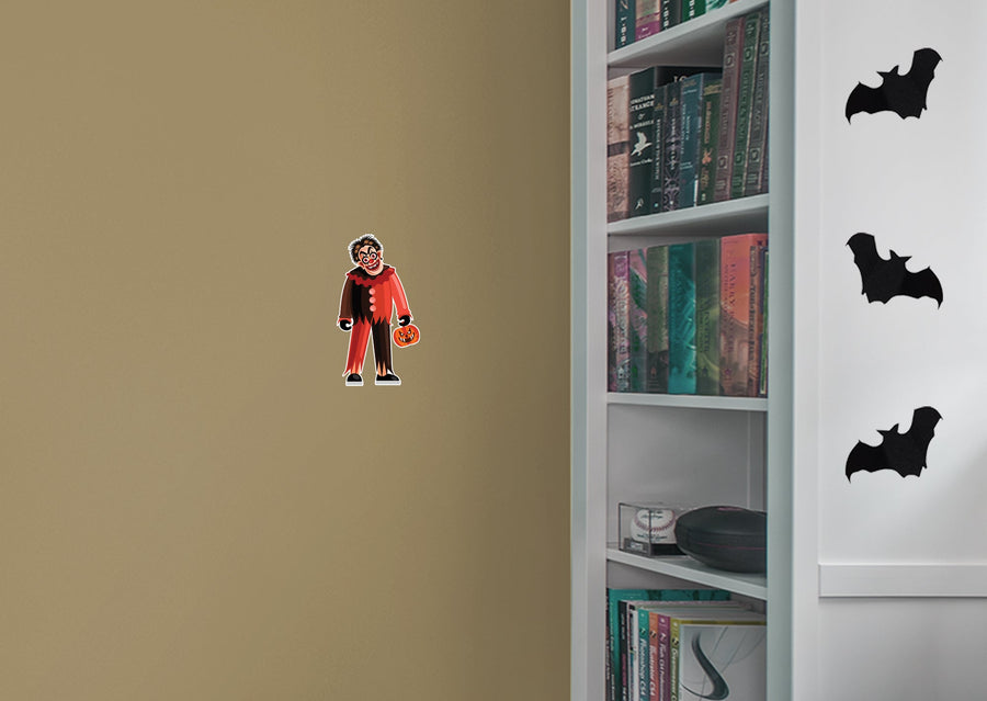 Halloween:  Clown with Pumpkin Icon        -   Removable     Adhesive Decal