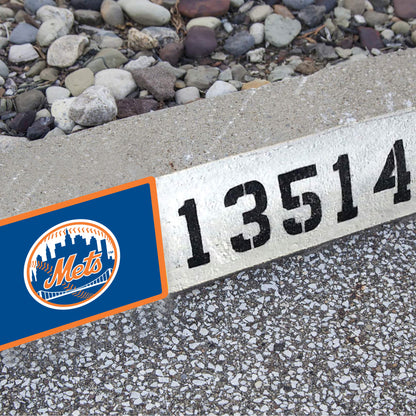 New York Mets:  Address Block Logo        - Officially Licensed MLB    Outdoor Graphic