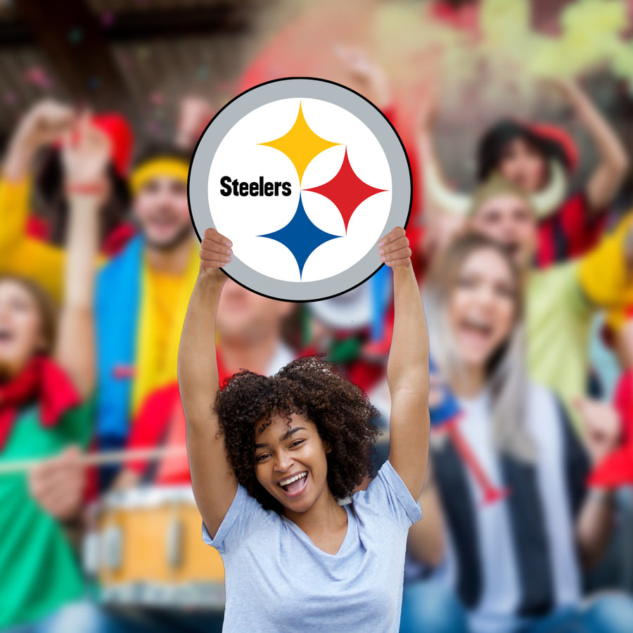Logo - Big Head - Official NFL - Pittsburgh Steelers - Foam Core Cutout