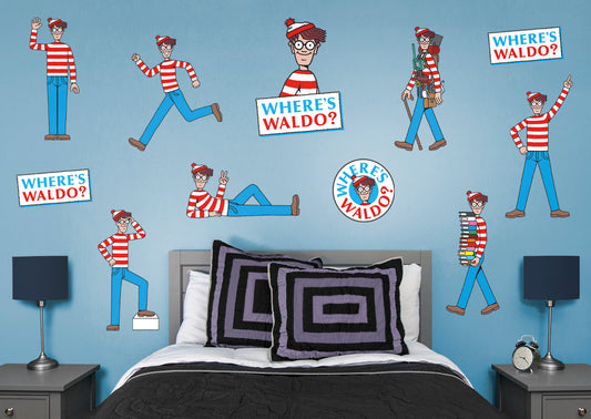 Where's Waldo: Waldo Collection        - Officially Licensed NBC Universal Removable Wall   Adhesive Decal