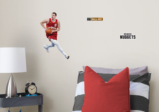 Denver Nuggets: Nikola JokiÄ‡         - Officially Licensed NBA Removable Wall   Adhesive Decal