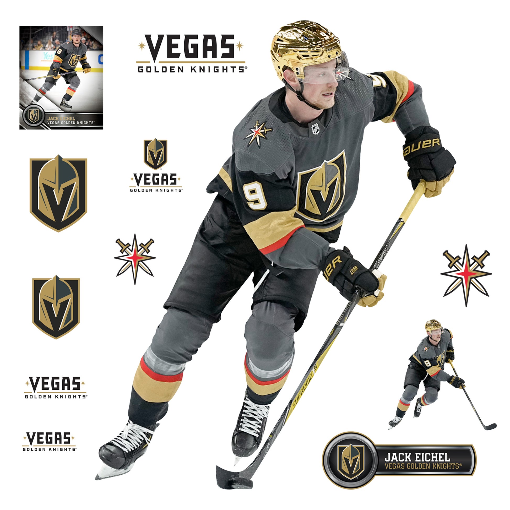 Vegas Golden Knights: Jack Eichel 2023 Stanley Cup Hoist Poster