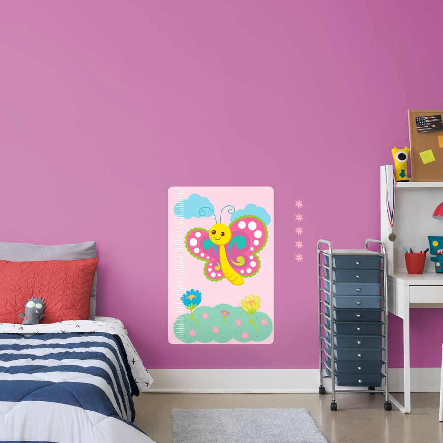 Growth Chart Butterfly  - Removable Wall Decal